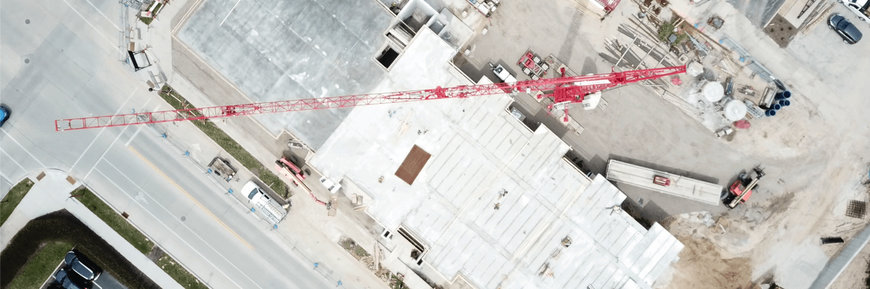 Quasius Construction finds perfect job site solution with Potain self-erecting tower crane